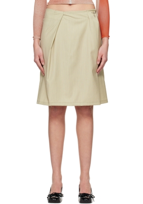 Serapis Beige Jewel Rudder Midi Skirt