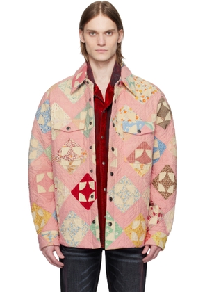 COÛT DE LA LIBERTÉ Pink Charlie Quilted Blanket Jacket