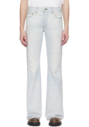 COÛT DE LA LIBERTÉ Blue Jimmy Crispy Rigid Flare Jeans