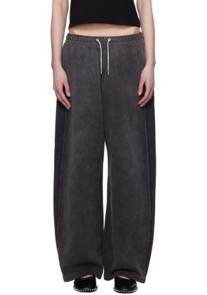 alexanderwang. t Gray Crystal Hotfix Drawcord Sweatpants