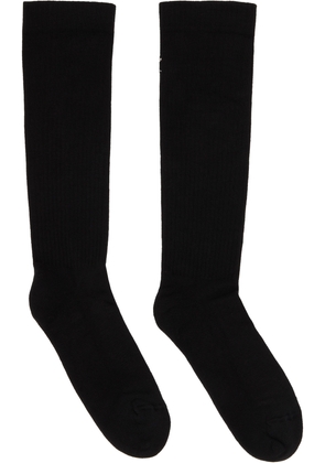 Rick Owens DRKSHDW Black Hollywood Knee High Socks