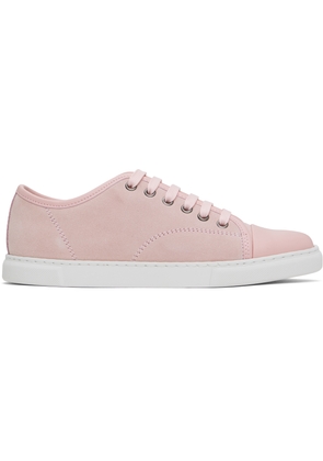 Lanvin Pink DBB1 Leather & Suede Sneakers