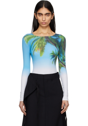 MM6 Maison Margiela Blue Archive Print Bodysuit