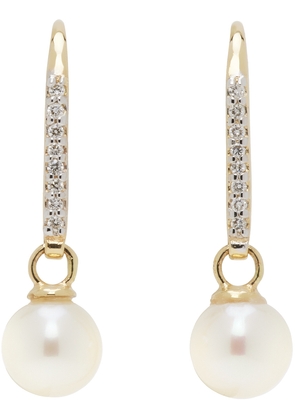 Mateo Gold Single Pearl Drop Earrings