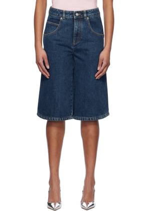 Givenchy Blue Curved Side Denim Shorts