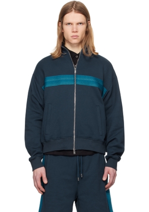 Lanvin Blue Curb Zipped Jacket