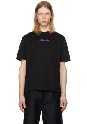 Lanvin Black Bouclette Script Logo T-Shirt