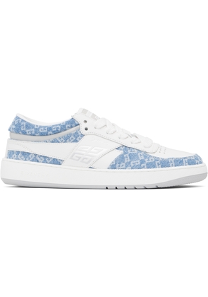 Givenchy White & Blue G Move Sneakers