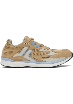 Lanvin Beige & Blue Meteor Runner Sneakers