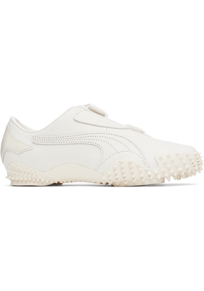 PUMA White Mostro Leather Sneakers