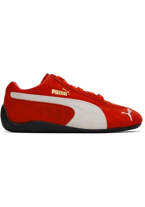 PUMA Red & White Speedcat OG Sneakers