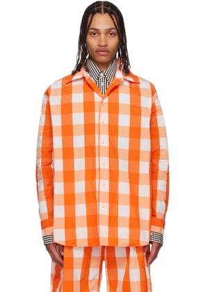 Walter Van Beirendonck Orange Maxi Shirt