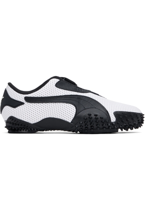 PUMA White & Black Mostro Perforated Sneakers