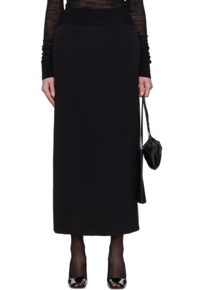 La Collection Black Alvida Midi Skirt