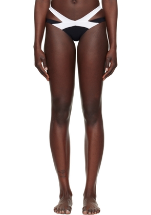 Agent Provocateur Black & White Mazzy Bikini Bottom