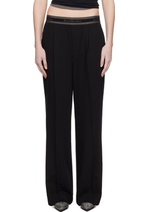 Acne Studios Black Logo Tape Trousers