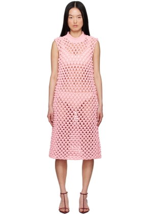Jil Sander Pink Sleeveless Crewneck Midi Dress