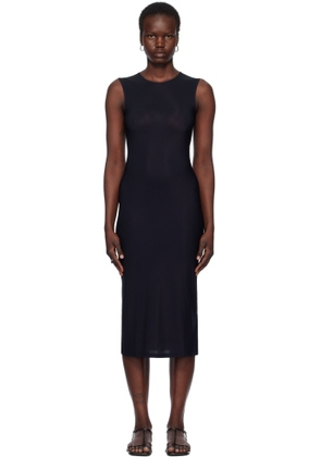 Jil Sander Black Crew Neck Slip Dress