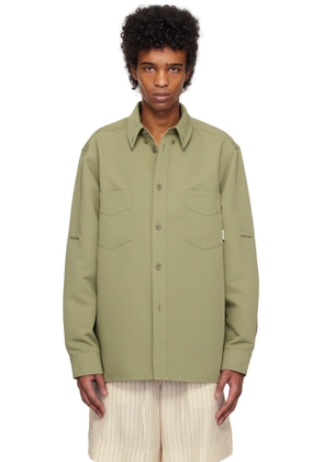 Róhe Khaki Relaxed Utility Overshirt