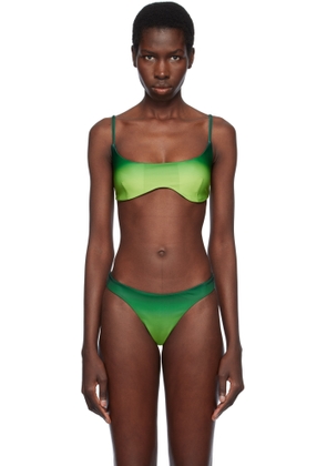 Casablanca Green Gradient Bikini Top