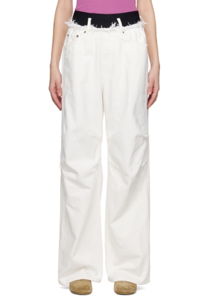 ALAINPAUL White Knee Jeans
