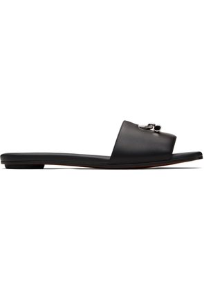 McQueen Black T-Bar Slides