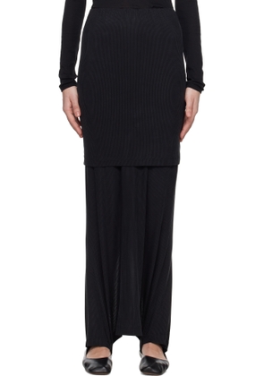ALAINPAUL Black Fuseau Warm-Up Maxi Skirt