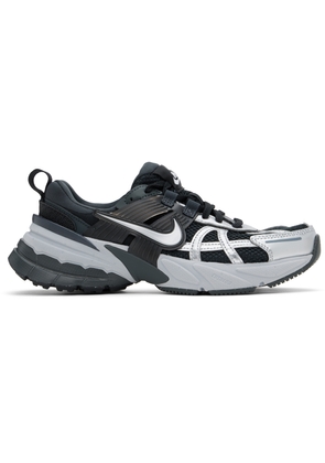 Nike Black & Silver V2K Run Sneakers