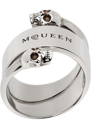 McQueen Twin Skull Ring