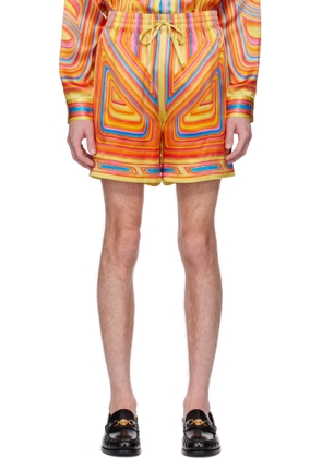 Casablanca Multicolor Low Rider Silk Shorts