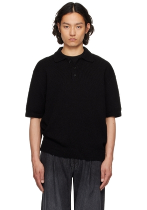 Solid Homme Black Knit Polo
