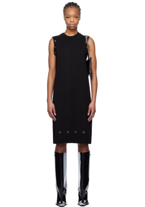 We11done Black Eyelet Knit Mini Dress