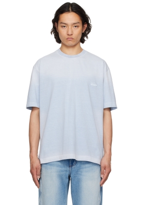 Solid Homme Blue Dyeing Back Logo T-shirt
