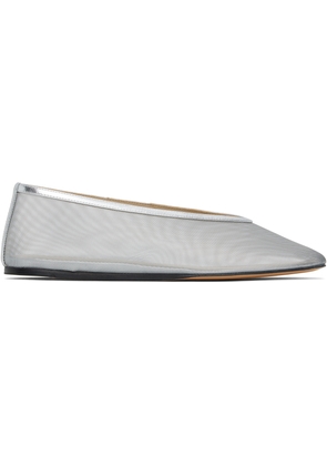 Le Monde Beryl Silver Luna Ballerina Flats