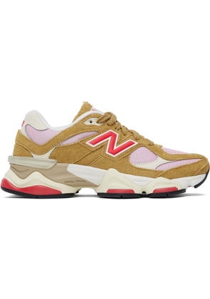 New Balance Tan & Pink 9060 Sneakers