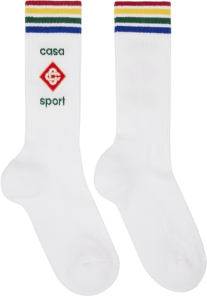 Casablanca White Casa Sport Socks