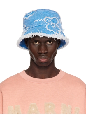 Marni Blue Patched Denim Bucket Hat