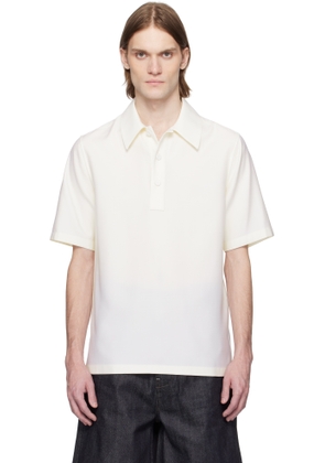 Jil Sander Off-White Virgin Wool Polo