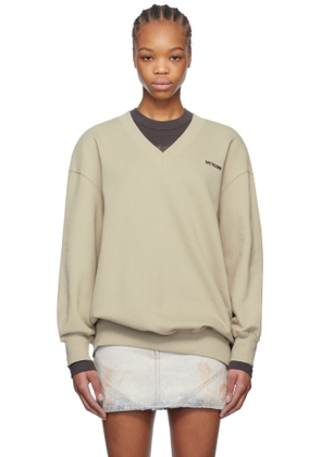 We11done Khaki Oversized Sweatshirt