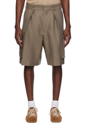 Dries Van Noten Brown Pleated Shorts