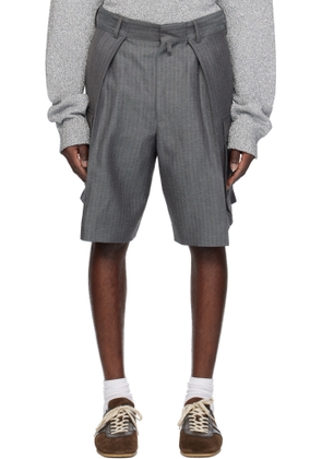 Dries Van Noten Gray Pleated Shorts
