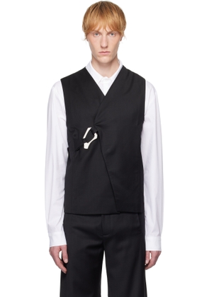 HELIOT EMIL Black Ferro Tailored Vest