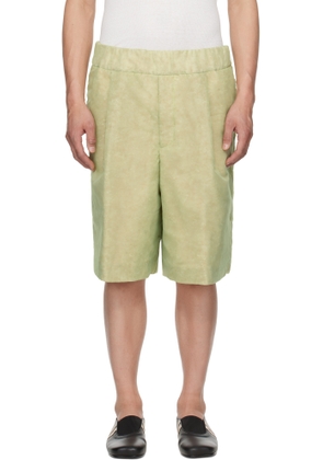 Dries Van Noten Green Layered Shorts