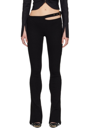Versace Jeans Couture Black Belted Flared Leggings