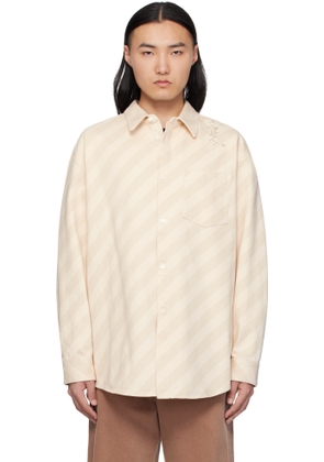Marni Beige Boxy Denim Shirt