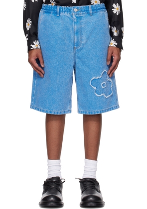 Marni Blue Patch Denim Shorts