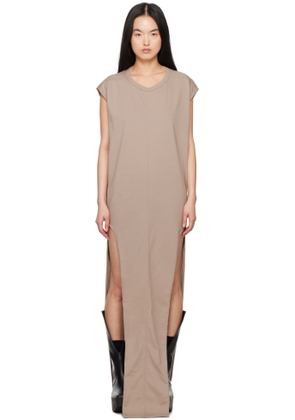 Rick Owens Taupe Hollywood Arrowhead Maxi Dress