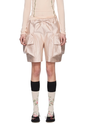 Simone Rocha Pink Cargo Flap Shorts