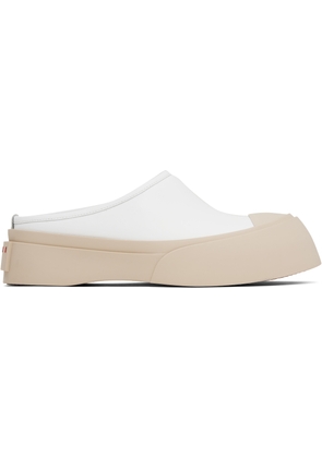 Marni White Pablo Sabot Slip-on Loafers