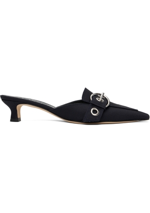 Aeyde Navy Daniella Grosgrain Heels
